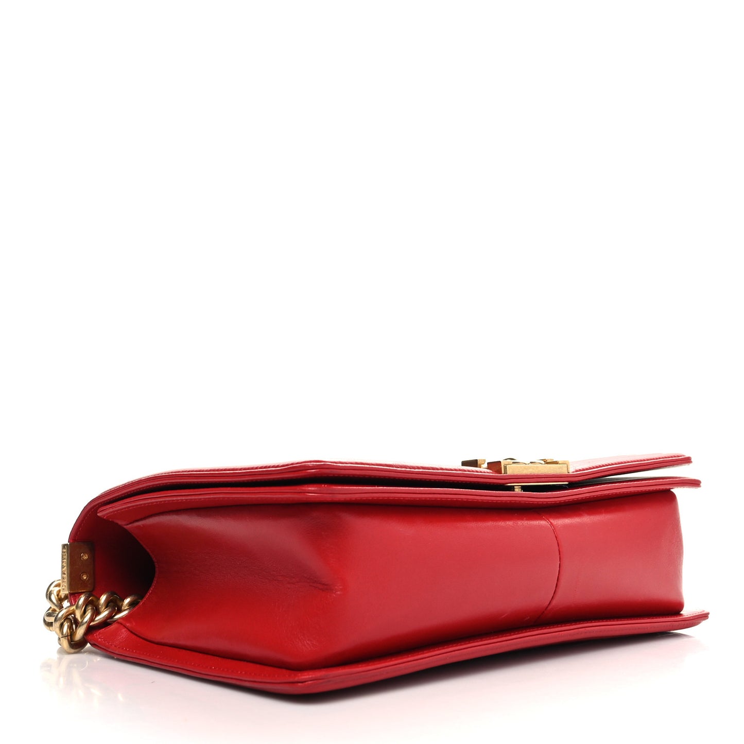 Lambskin Quilted New Medium Boy Flap Red