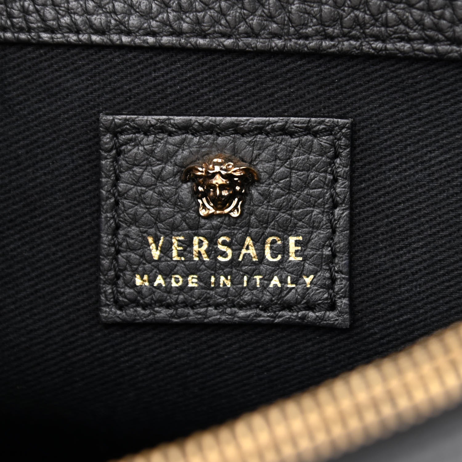 Versace Grained Calfskin Medusa Wallet On Chain Black 6 of 9