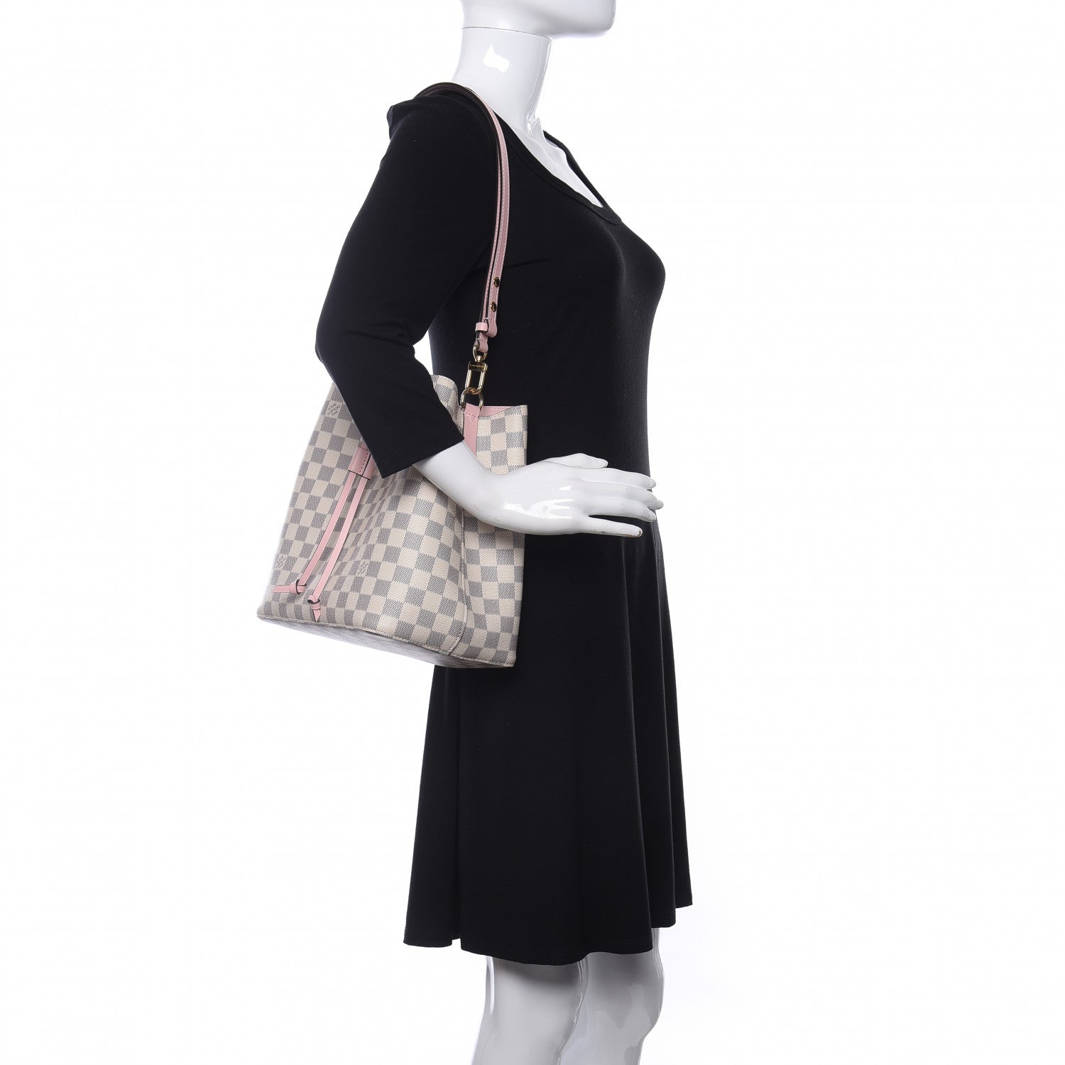 Louis Vuitton Damier Azur Neonoe MM Eau De Rose 2 of 10