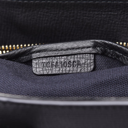 Burberry Grainy Calfskin House Check Medium Banner Tote Black 7 of 12