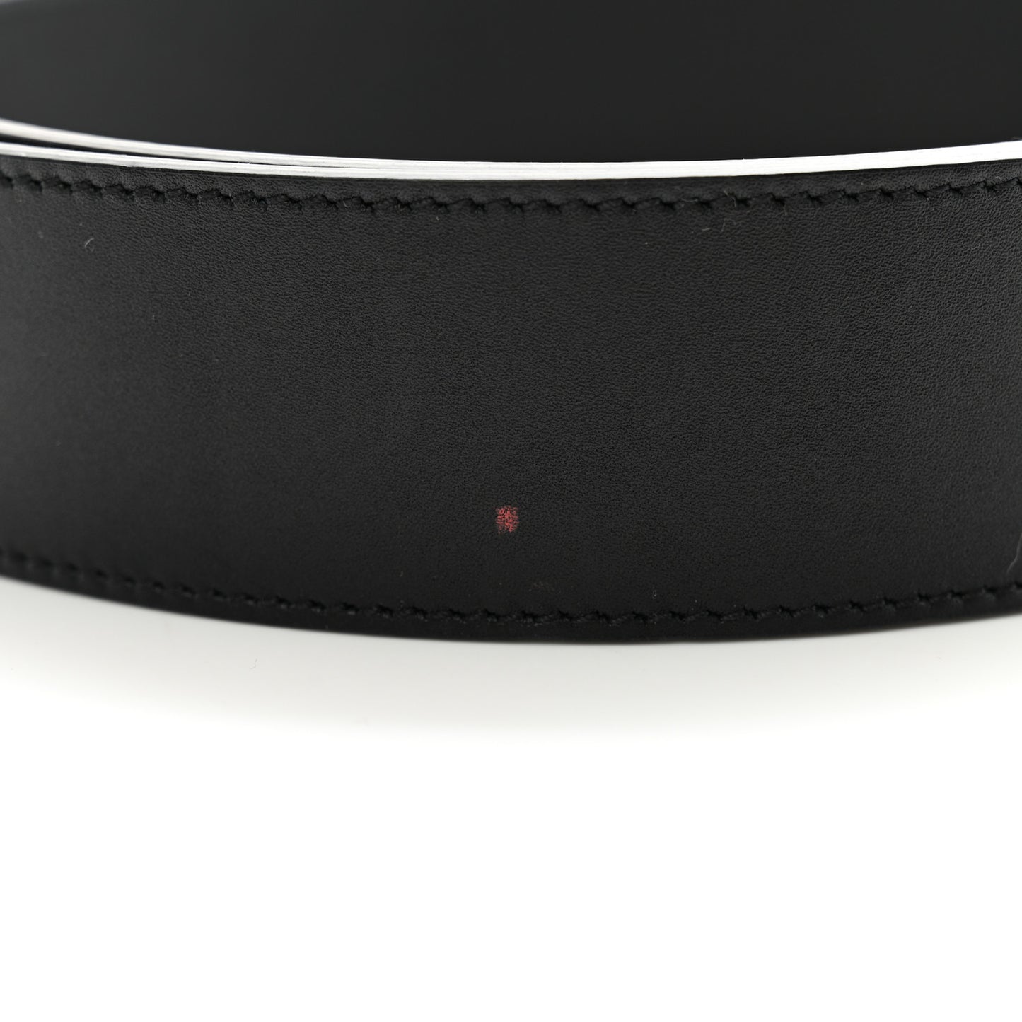 Moon Calfskin Pearl Double G 40mm Belt 90 36 Black Cream