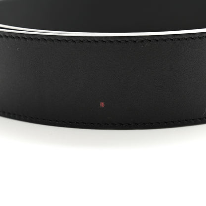 Gucci Moon Calfskin Pearl Double G 40mm Belt 90 36 Black Cream 6 of 8