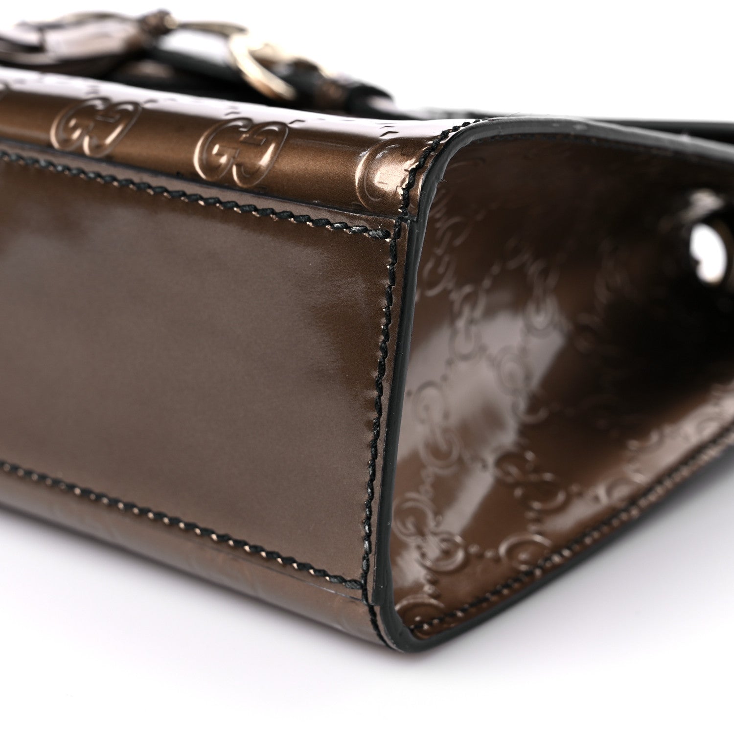Gucci Shine Guccissima Medium Emily Chain Shoulder Bag Acero 9 of 13