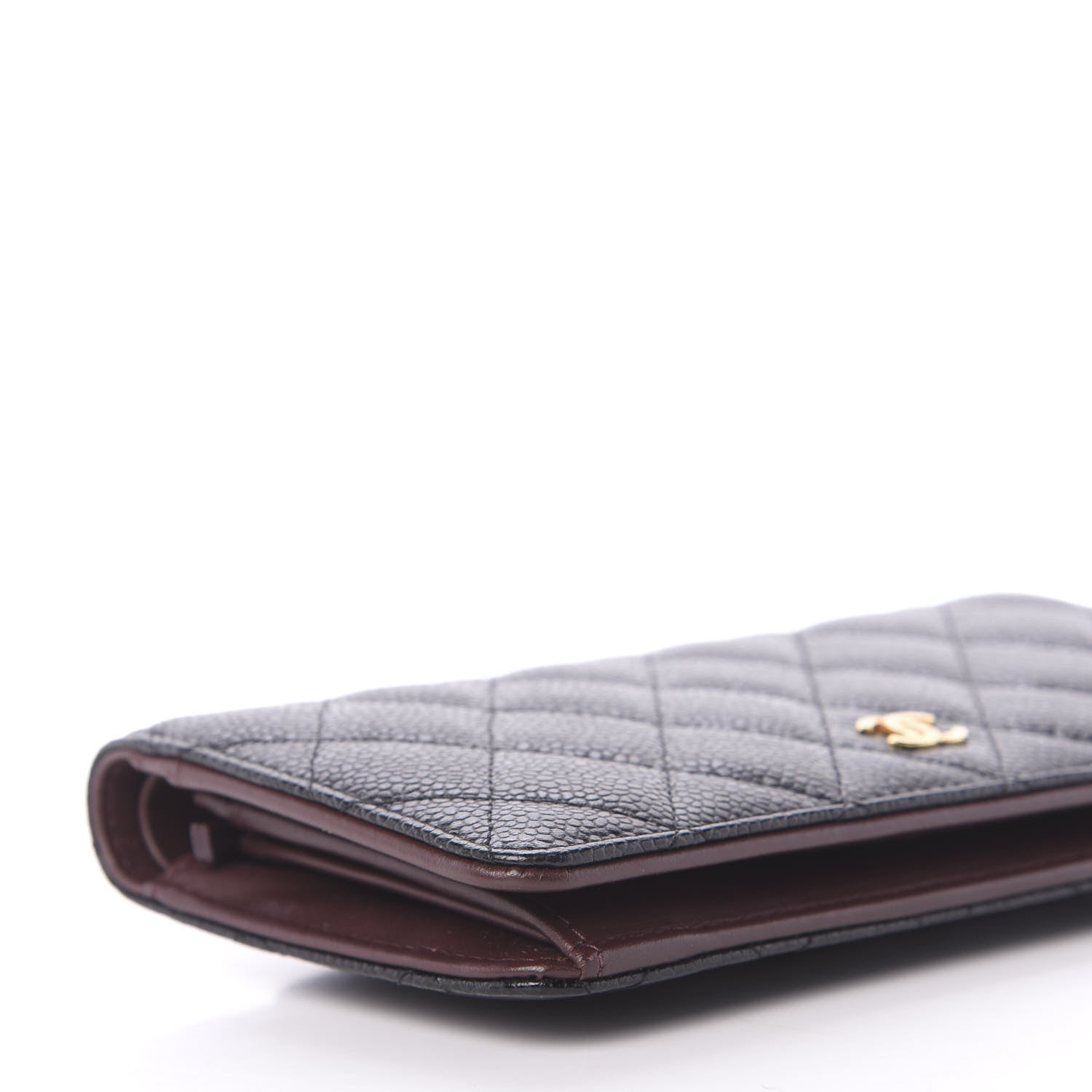Chanel Caviar Quilted Yen Wallet Black 8 of 10