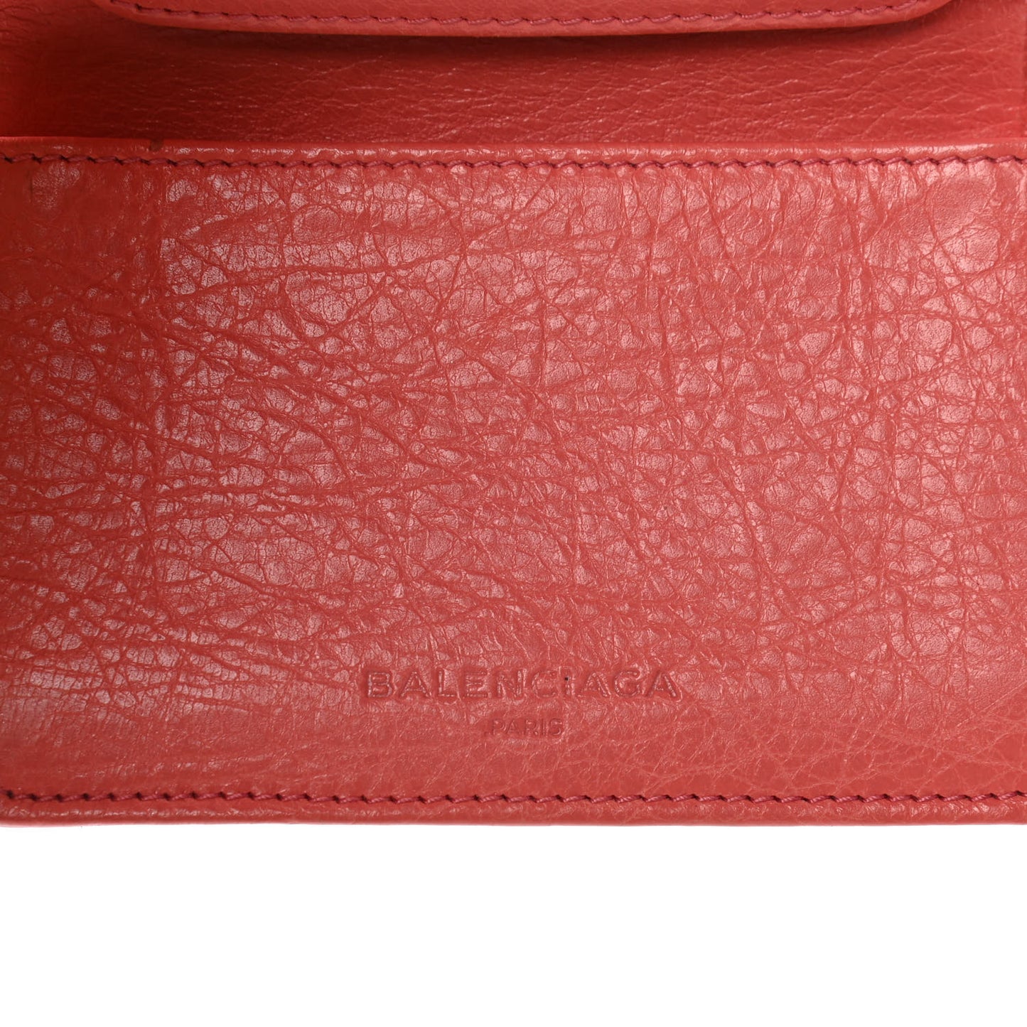 Agneau Classic Hardware Card Case Rose Azalee