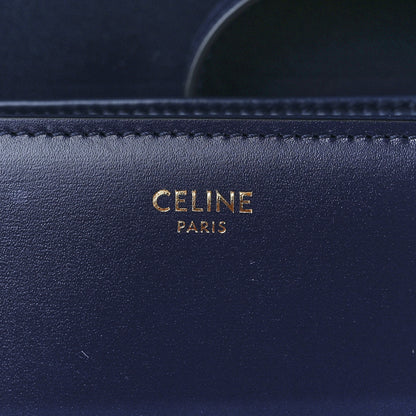 Celine Shiny Calfskin Medium Triomphe Navy Blue 7 of 12