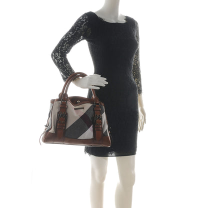 Burberry Mega Check Canvas Small Marston Tote Pale Beige 2 of 9