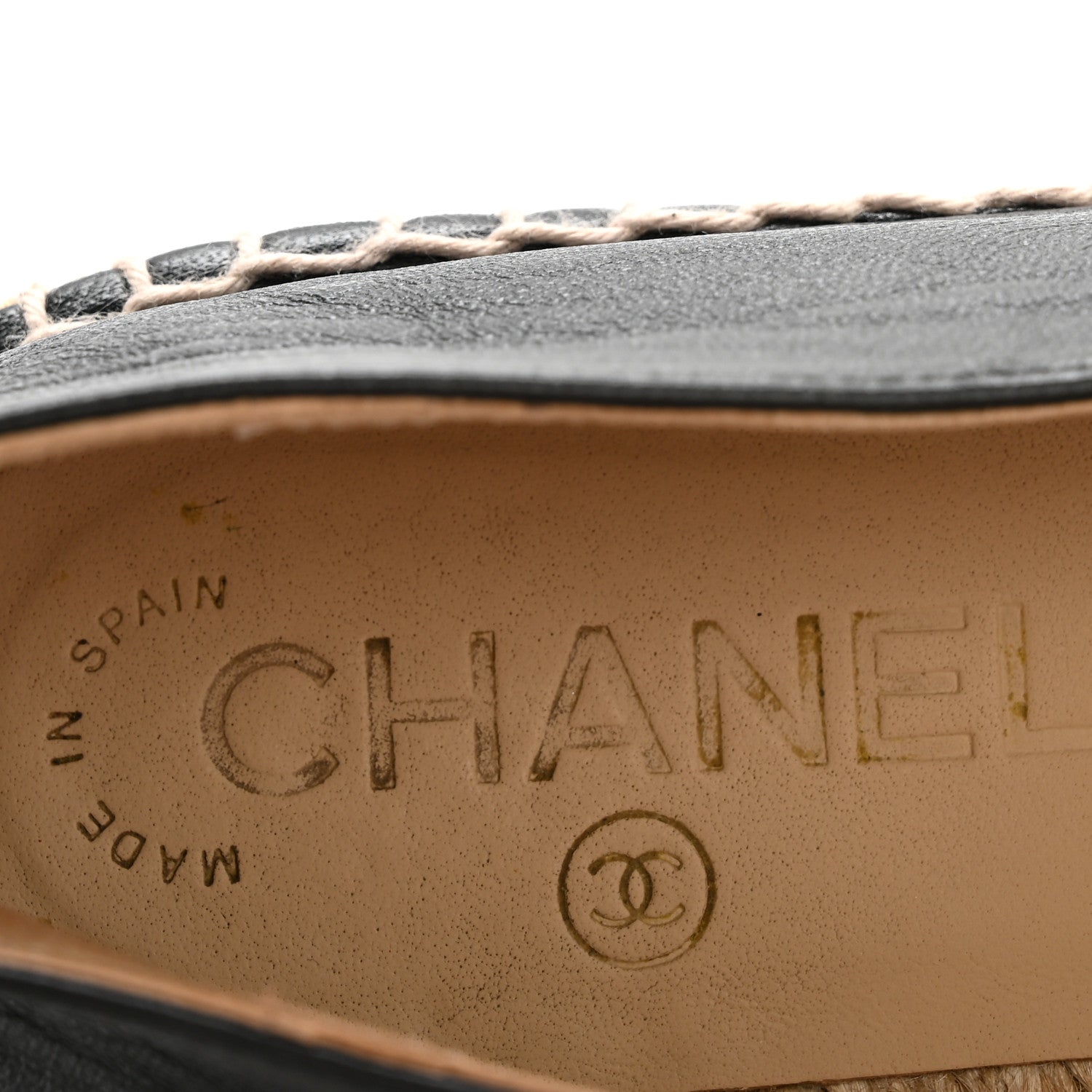 Chanel Lambskin CC Espadrilles 37 Black 8 of 9