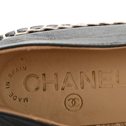 Chanel Lambskin CC Espadrilles 37 Black 8 of 9