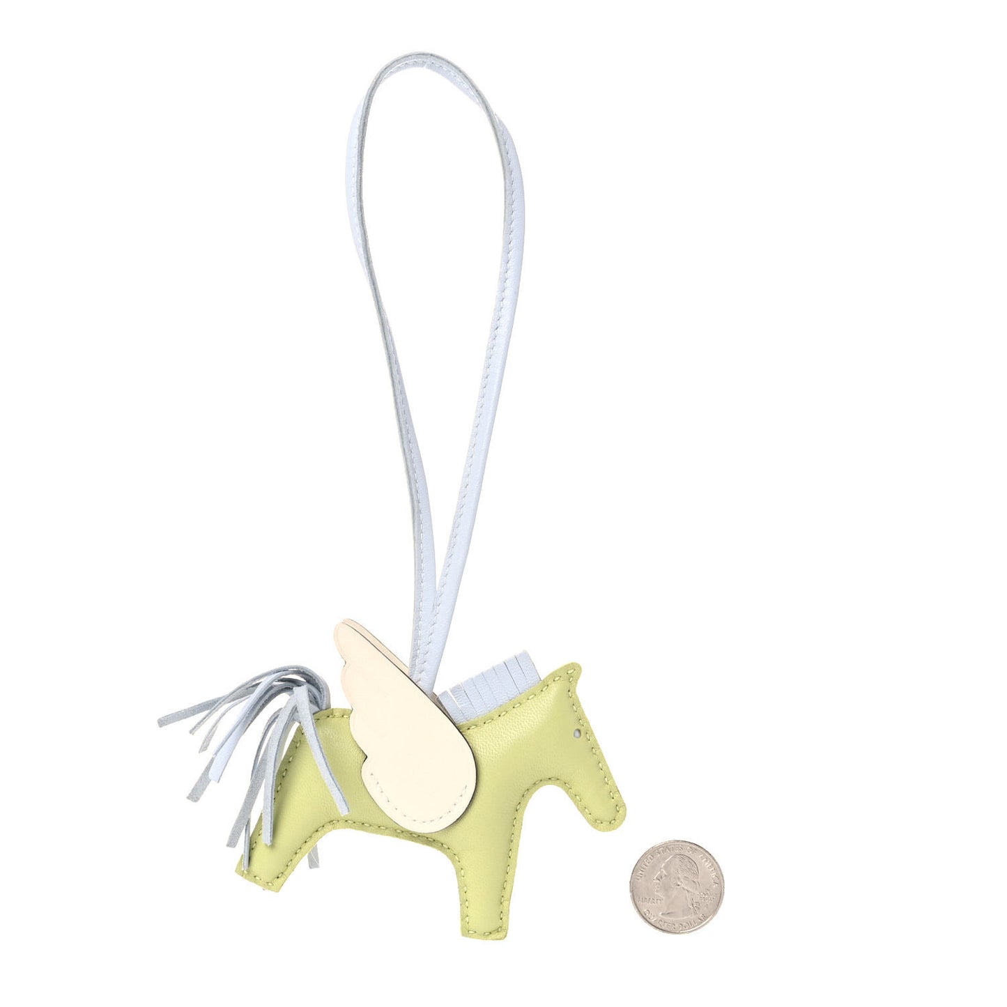 Milo Lambskin Grigri Rodeo Pegase Horse Bag Charm PM Jaune Bourgeon Bleu Brume Nata