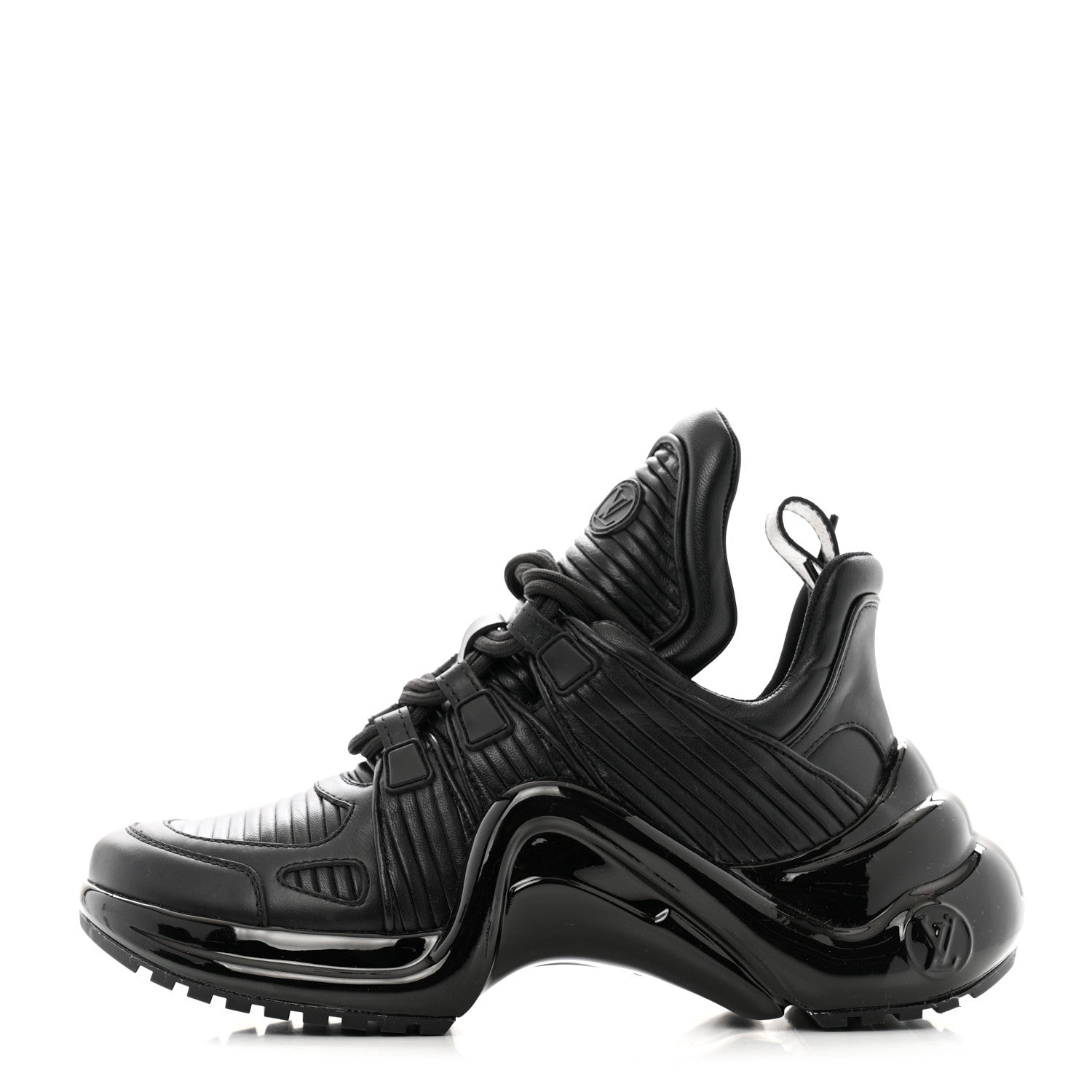 Louis Vuitton Calfskin LV Archlight Sneakers 37.5 Black 1 of 9