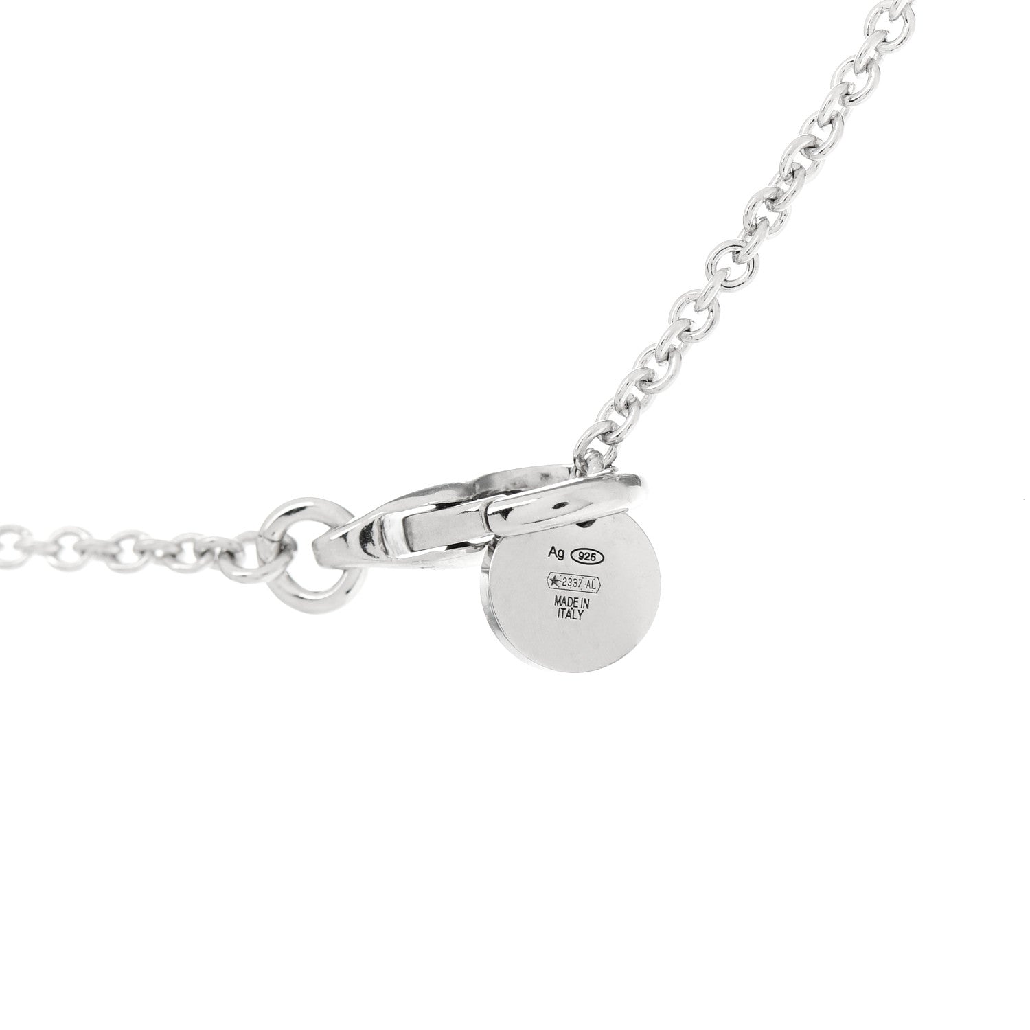 Bulgari Sterling Silver Ceramic Save The Children Pendant Necklace 4 of 7