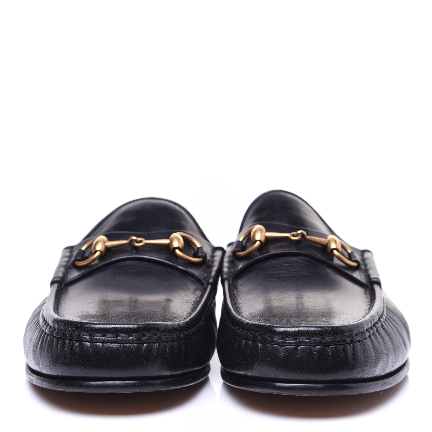 Gucci Goatskin Mens Horsebit Slippers 12 Black 2 of 12