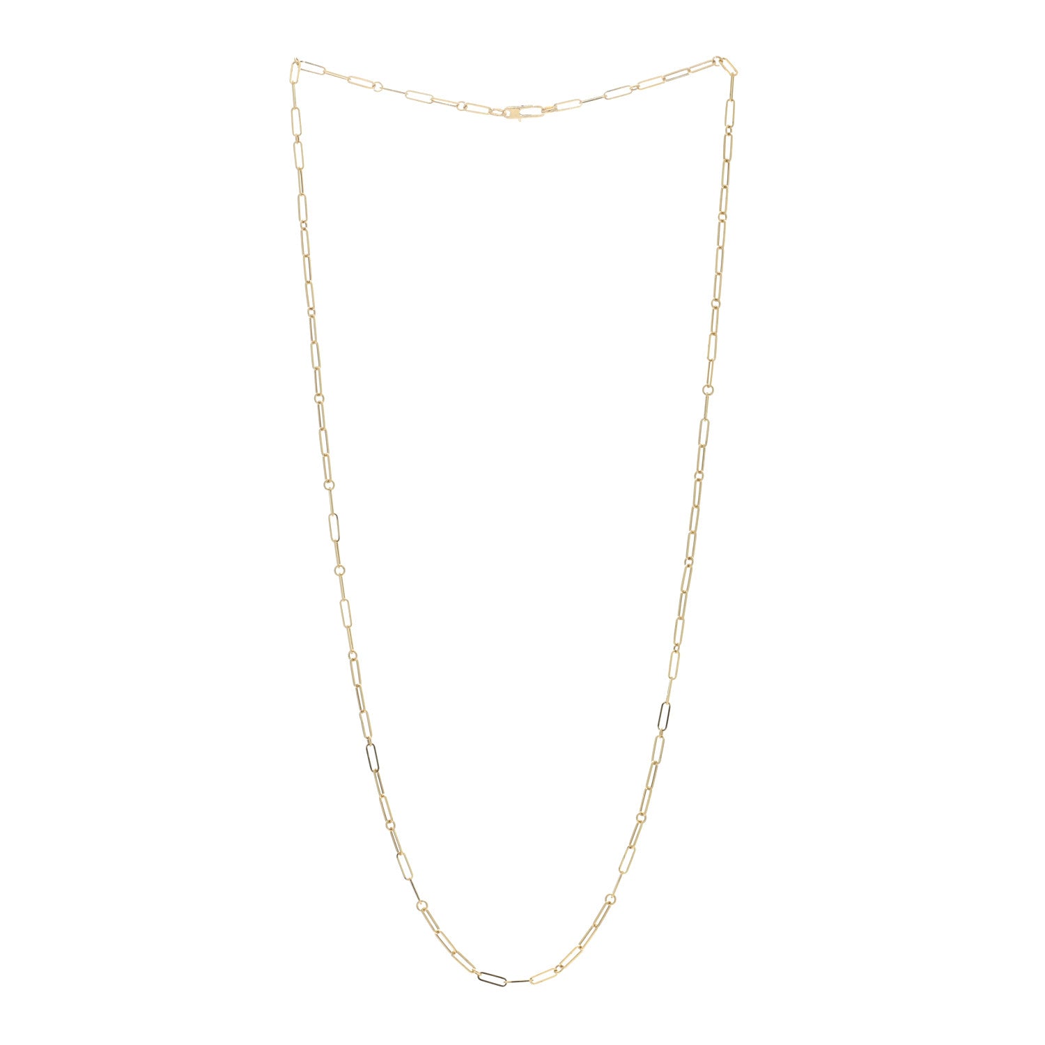 Roberto Coin 18K Yellow Gold Paper Clip Link Necklace 34" 2 of 4