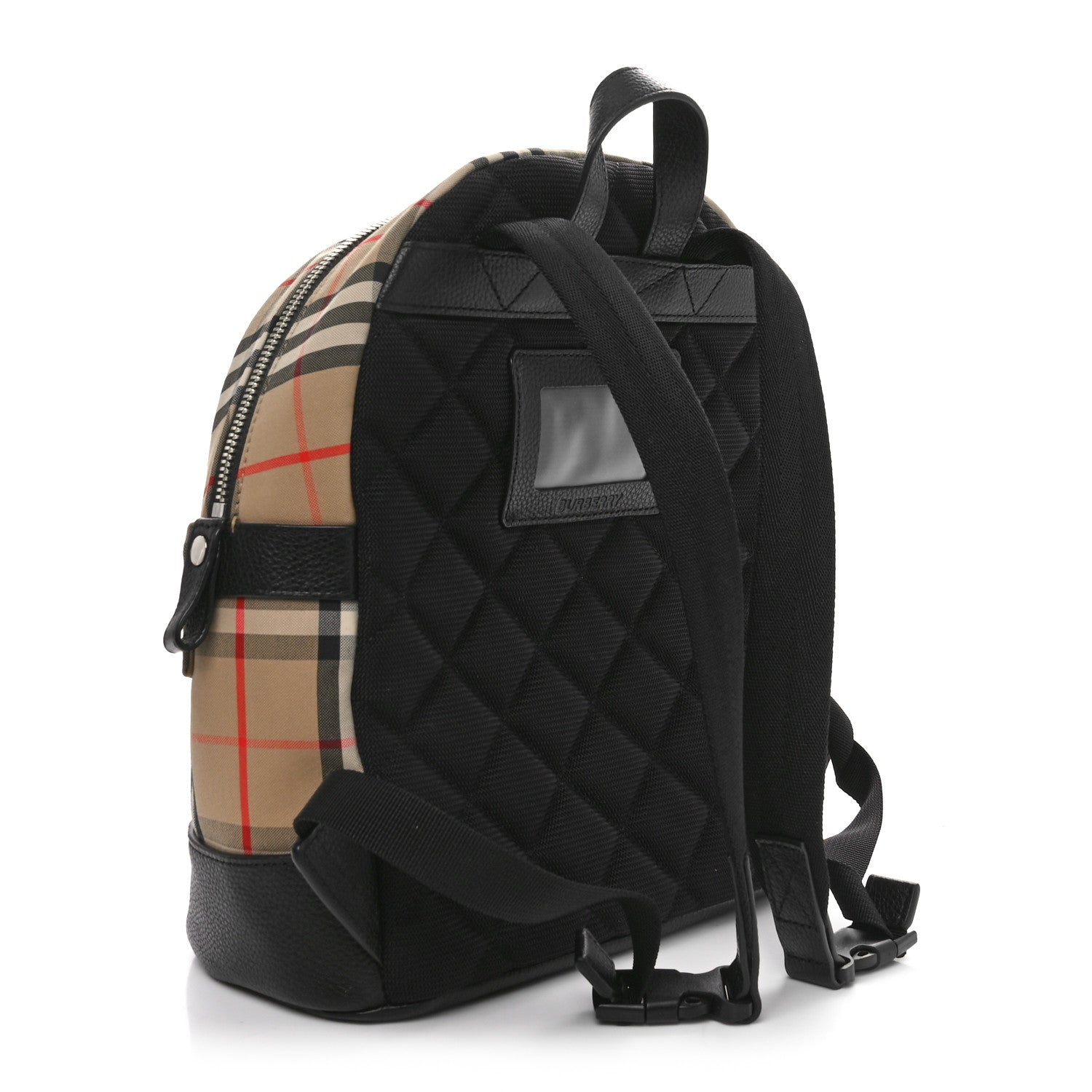 Burberry House Check Canvas Calfskin Small Nico Backpack Archive Beige 2 of 9