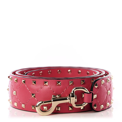 Valentino Garavani Nappa Rockstud Spike Shoulder Strap Shadow Pink 1 of 5