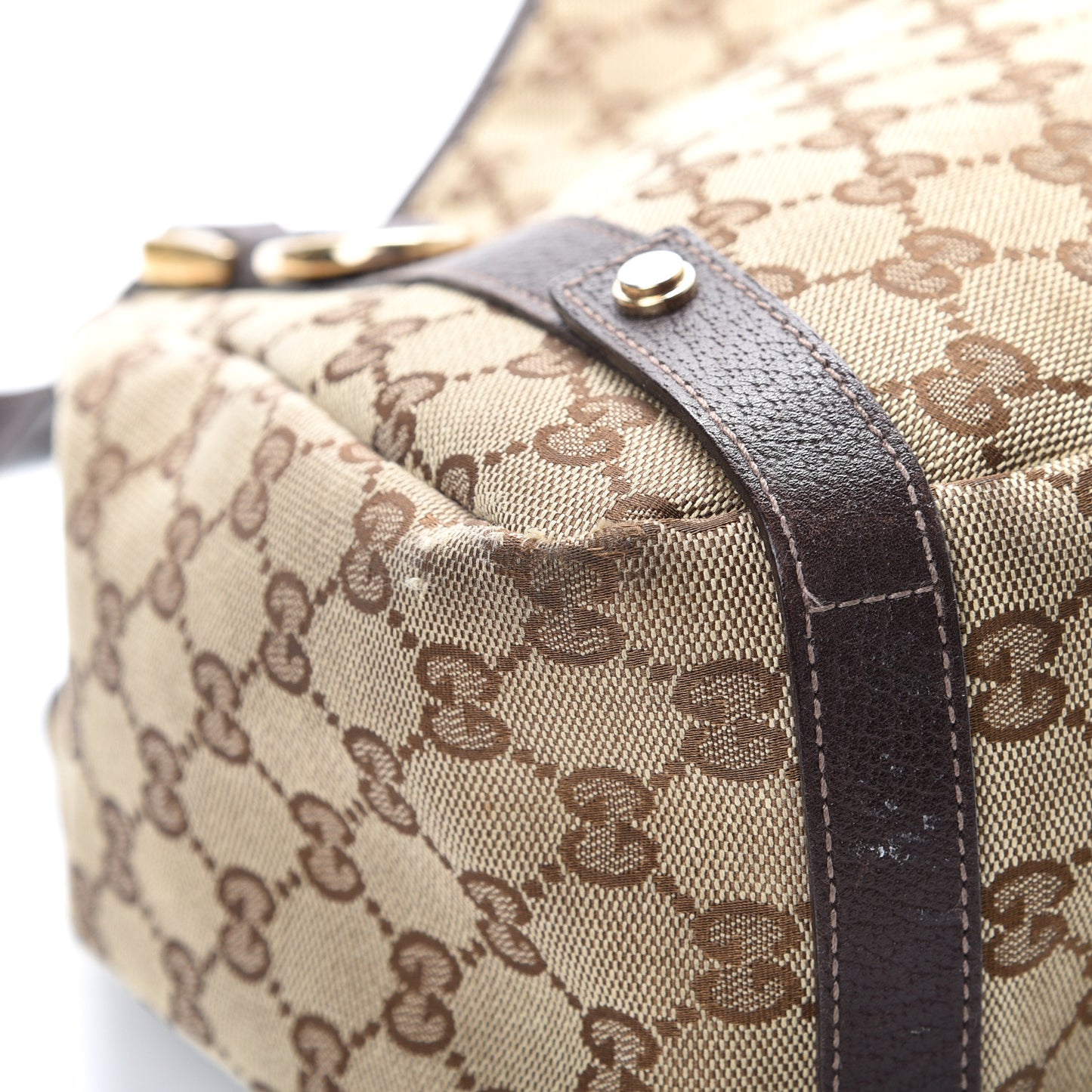 Monogram Medium Abbey Shoulder Bag Dark Brown