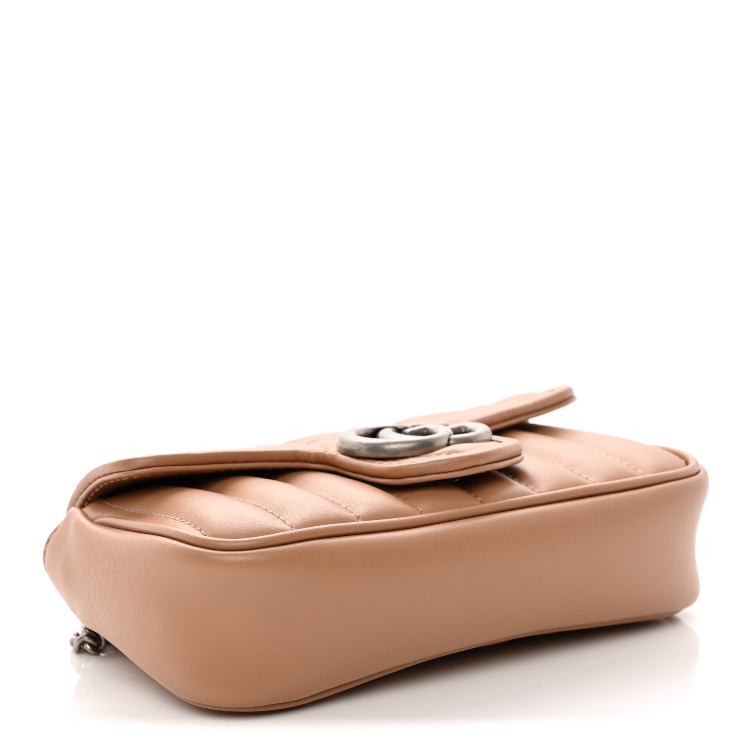 Gucci Calfskin Matelasse Aria Super Mini GG Marmont Shoulder Bag Camelia 4 of 10