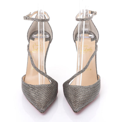 Christian Louboutin Glitter Chain Fliketta 100 Pumps 36 Roche 2 of 8