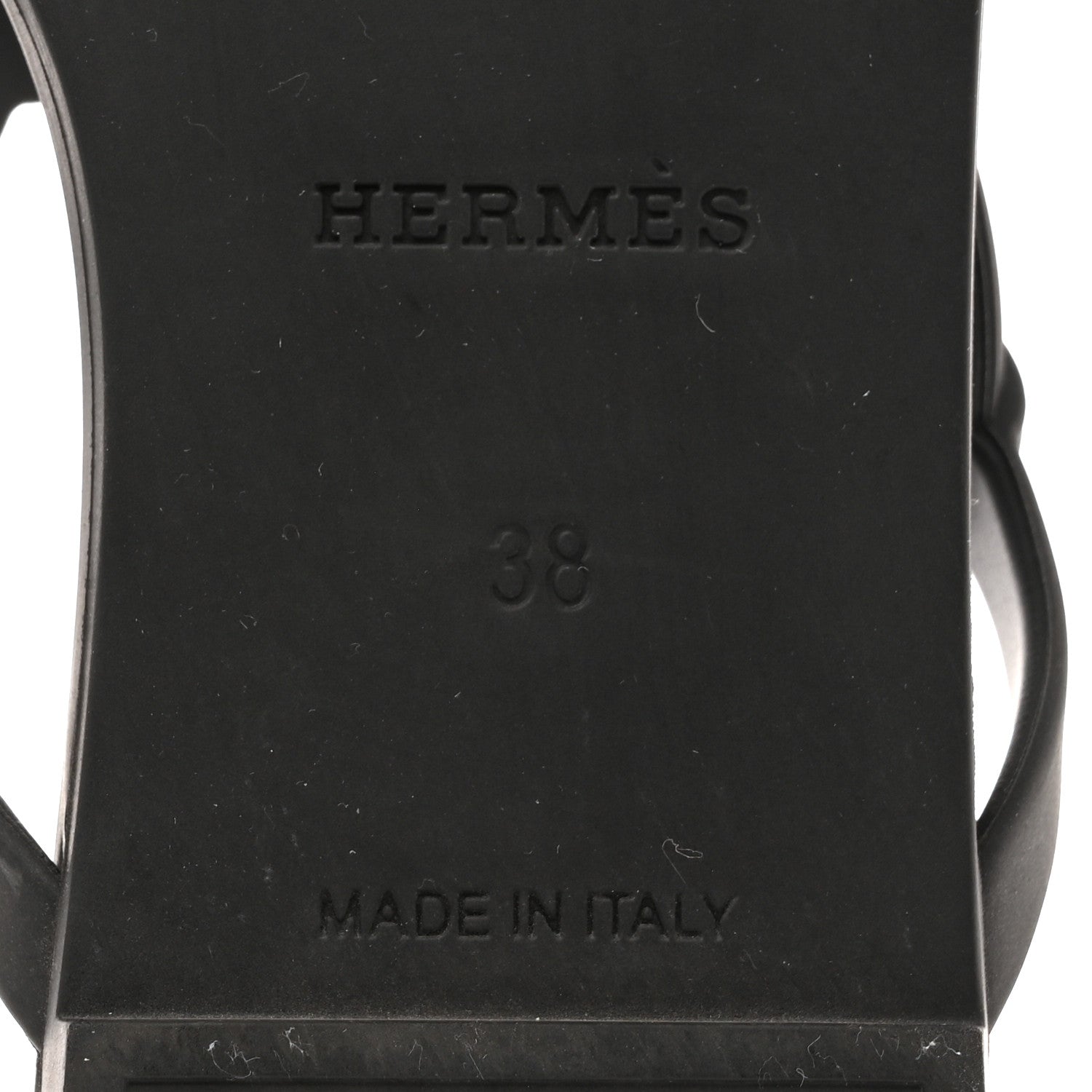 Hermes Rubber Womens Egerie Sandals 38 Black 8 of 10