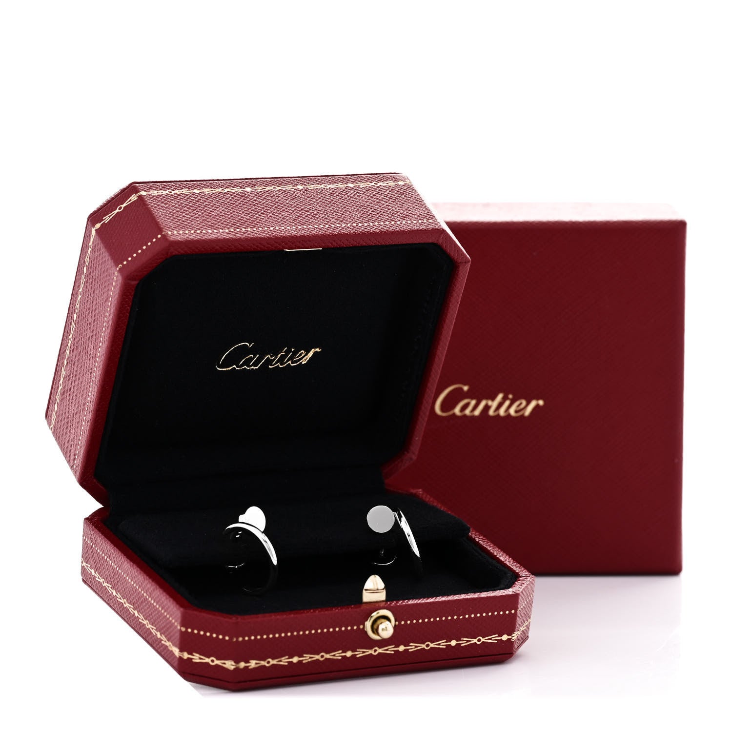 Cartier 18K White Gold Juste Un Clou Hoop Earrings 6 of 6