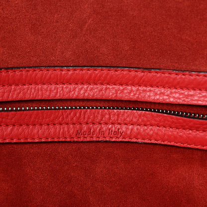 Celine Supple Calfskin Medium Phantom Luggage Vermillion 8 of 10