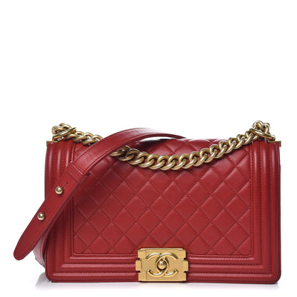 Chanel Caviar Quilted Medium Boy Flap Red 1 of 16