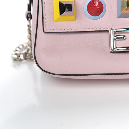 Fendi Vitello Dolce Studded Micro Double Baguette Peonia Multicolor 10 of 10