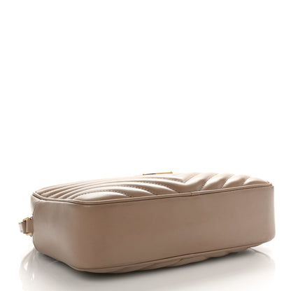 Saint Laurent Calfskin Matelasse Monogram Lou Camera Bag Dark Beige 4 of 8