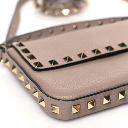 Valentino Garavani Grainy Calfskin Rockstud Crossbody Pouch Poudre 7 of 8
