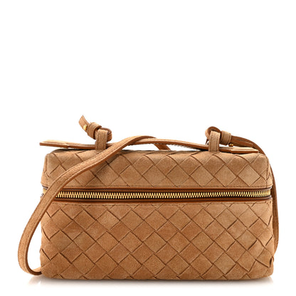 Bottega Veneta Suede Intrecciato Bang Bang Vanity Case Amber 1 of 12