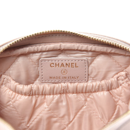 Chanel Caviar Quilted Small Curvy Pouch Cosmetic Case Light Pink 6 of 10