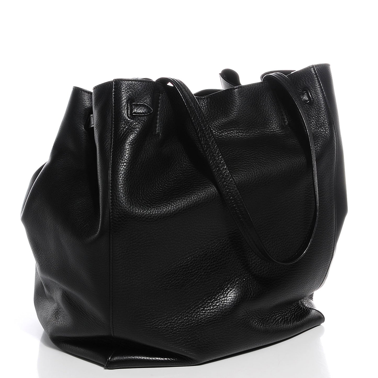 Soft Grained Calfskin Medium Cabas Phantom Black