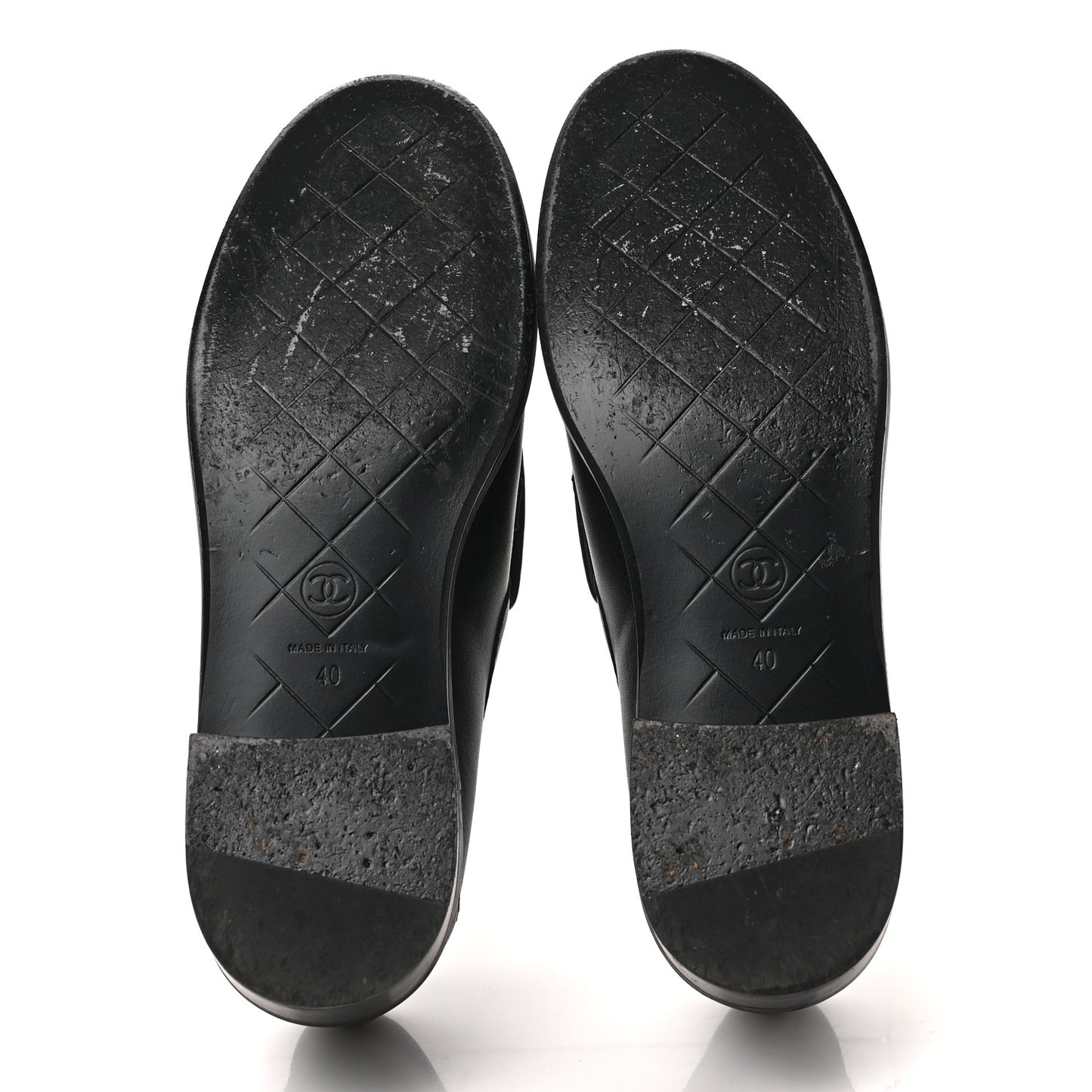 Lambskin Quilted CC Turnlock Loafers 40 Black