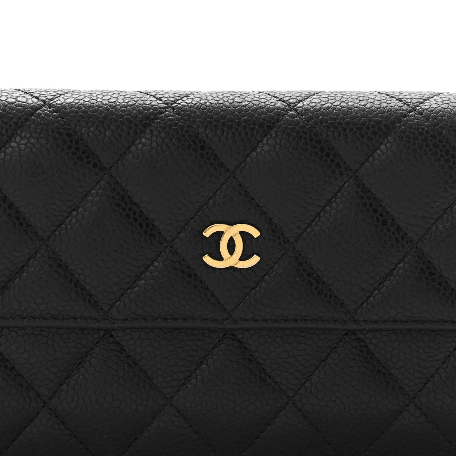 Chanel Caviar Quilted Large Gusset Flap Wallet Black 8 of 10