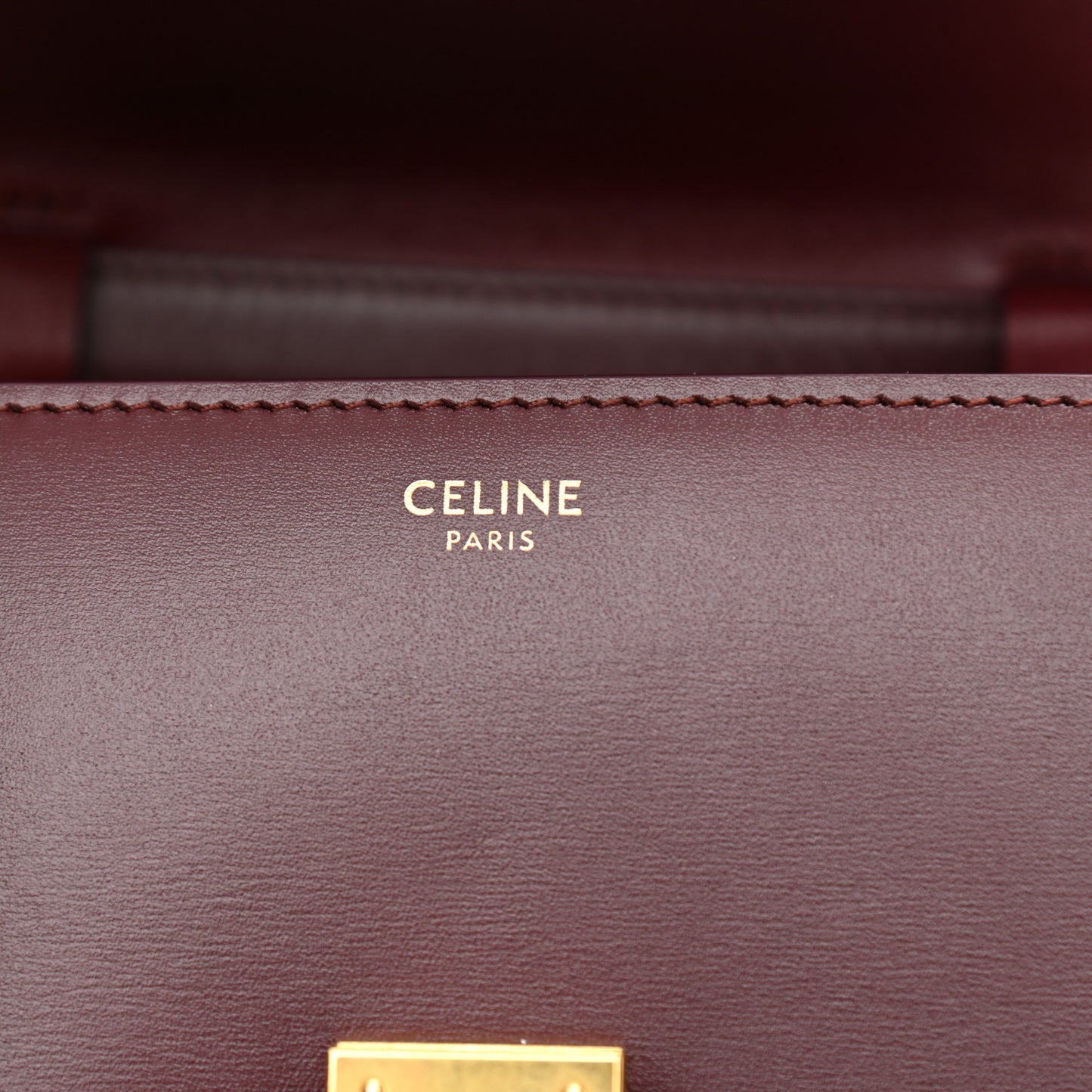 Box Calfskin Small Classic Box Flap Bag Burgundy