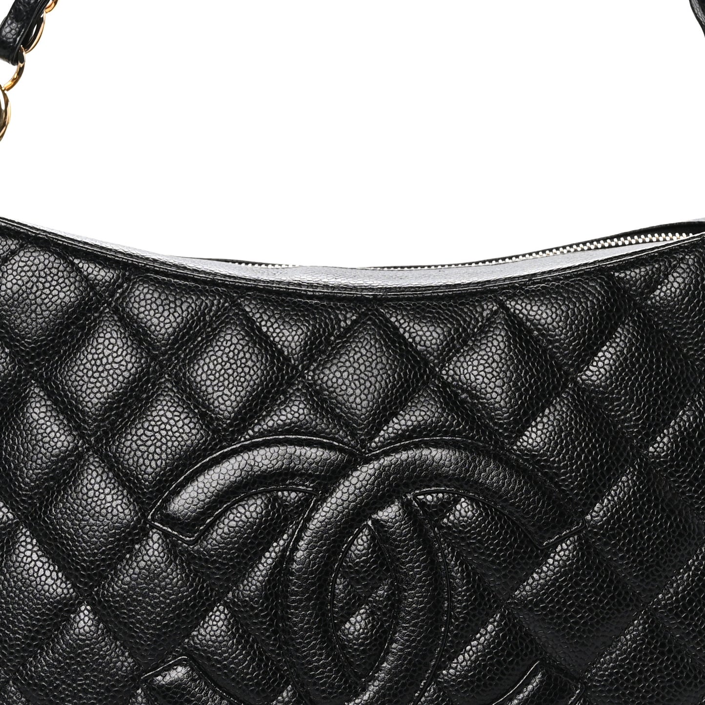 Caviar Quilted Timeless CC Shoulder Bag Black