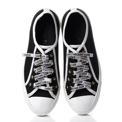 Christian Dior Canvas Walk'N'Dior Low Top Sneakers 38 Black 6 of 14