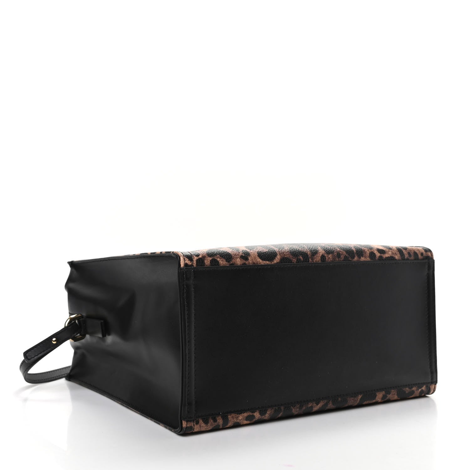 Dolce & Gabbana Dauphine Leopard Logo Market Bag Black 4 of 8