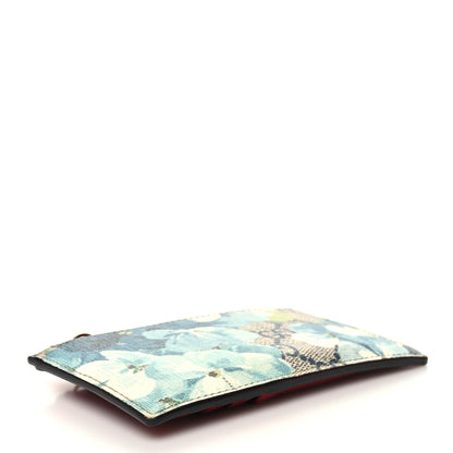 Gucci GG Supreme Monogram Blooms Coin Case Card Holder Beige Blue Navy Hibiscus Red 4 of 9