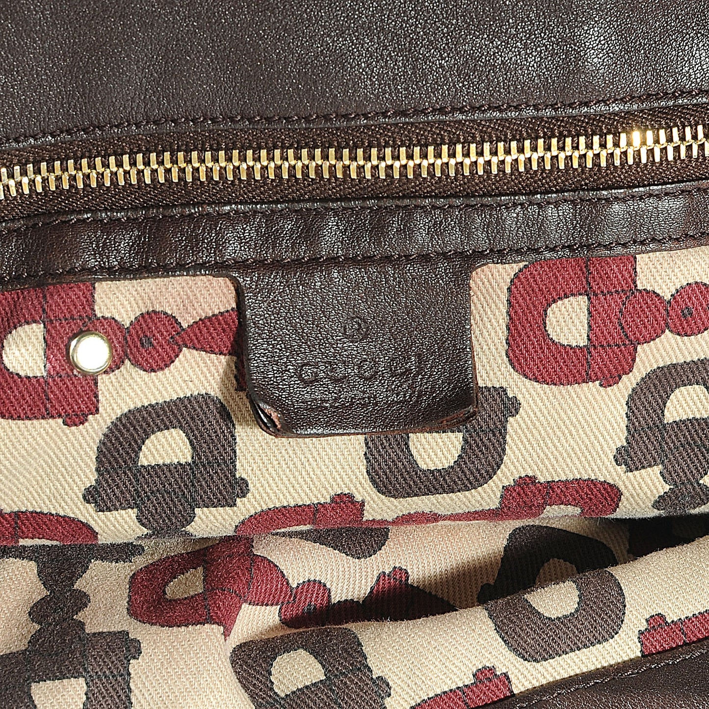 Guccissima Large Horsebit Chain Hobo Chocolate Brown