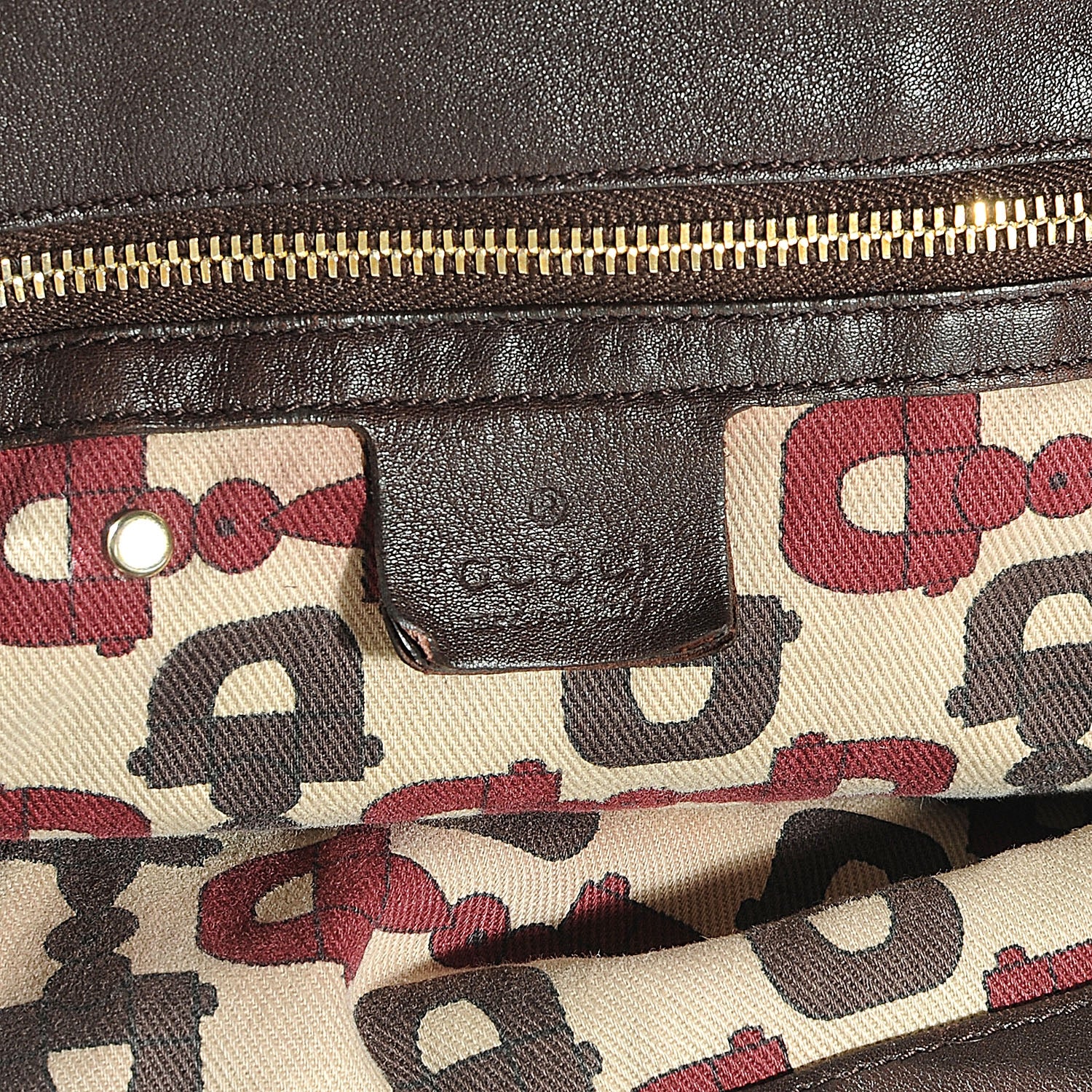 Gucci Guccissima Large Horsebit Chain Hobo Chocolate Brown 8 of 9