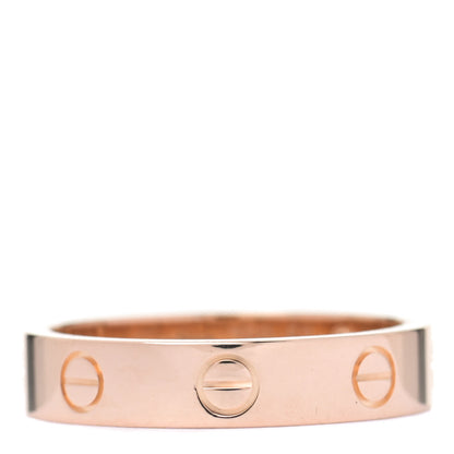 Cartier 18K Pink Gold Diamond 4mm LOVE Wedding Band Ring 52 6 3 of 4