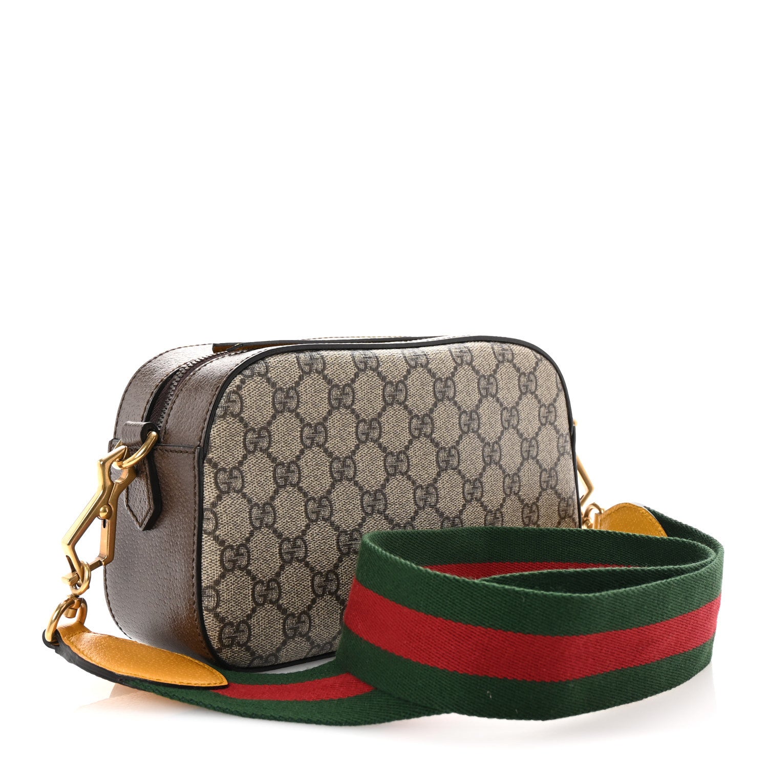 Gucci GG Supreme Monogram Web Neo Vintage Shoulder Bag Beige New Acero Crop 3 of 10