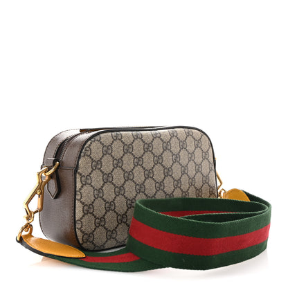 Gucci GG Supreme Monogram Web Neo Vintage Shoulder Bag Beige New Acero Crop 3 of 10