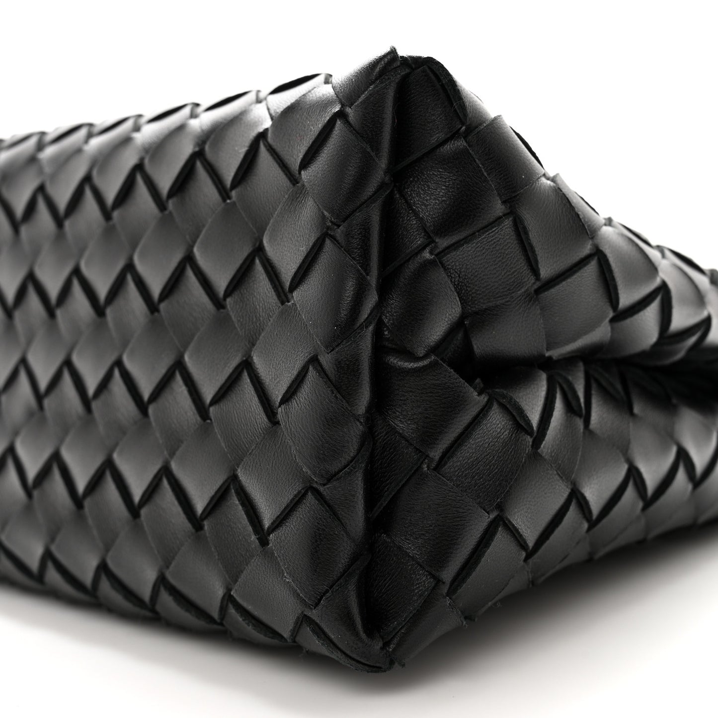 Nappa Intrecciato Small Andiamo With Chain Shoulder Bag Black