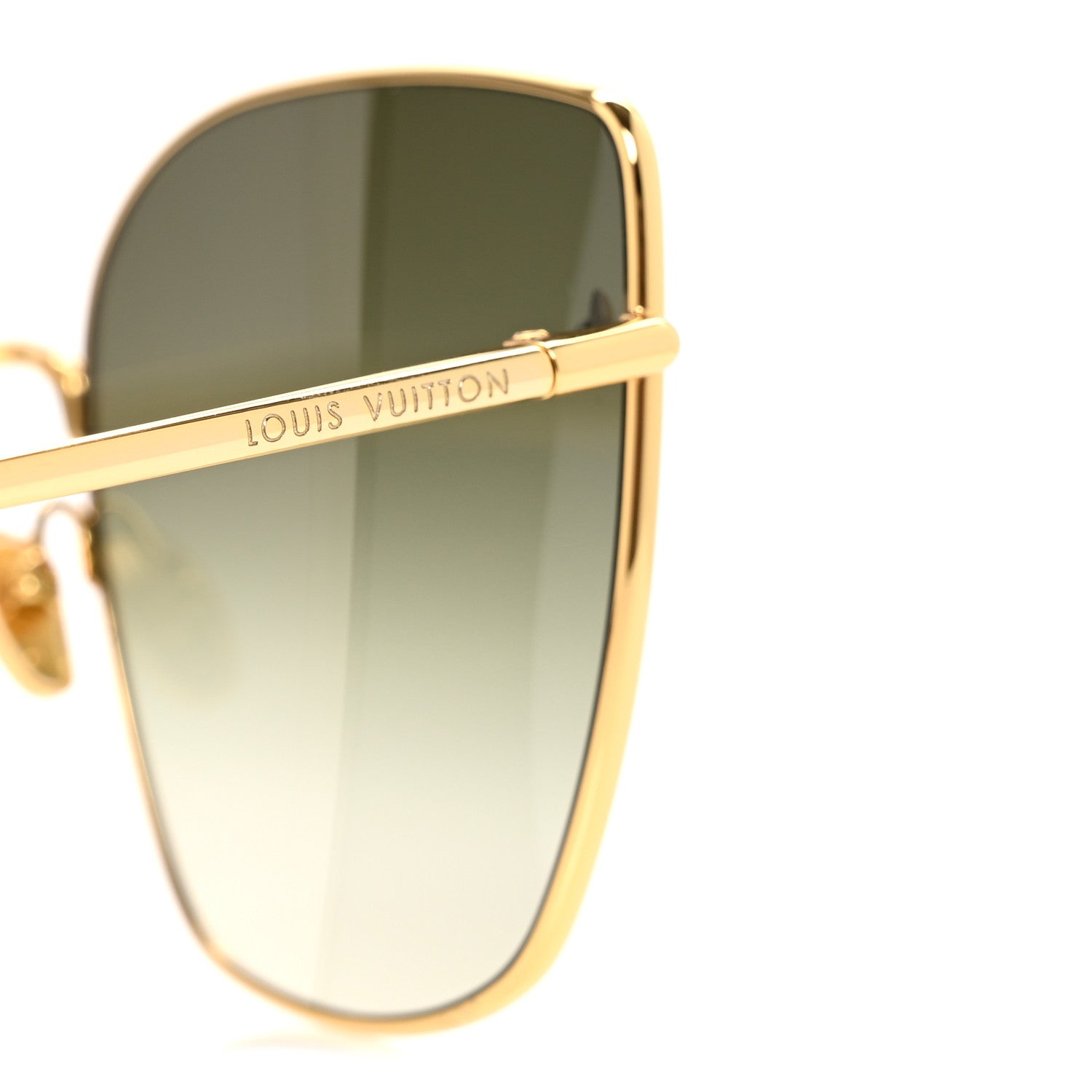 Louis Vuitton Metal LV Charm Cat Eye Sunglasses Z1720U Gold 13 of 16