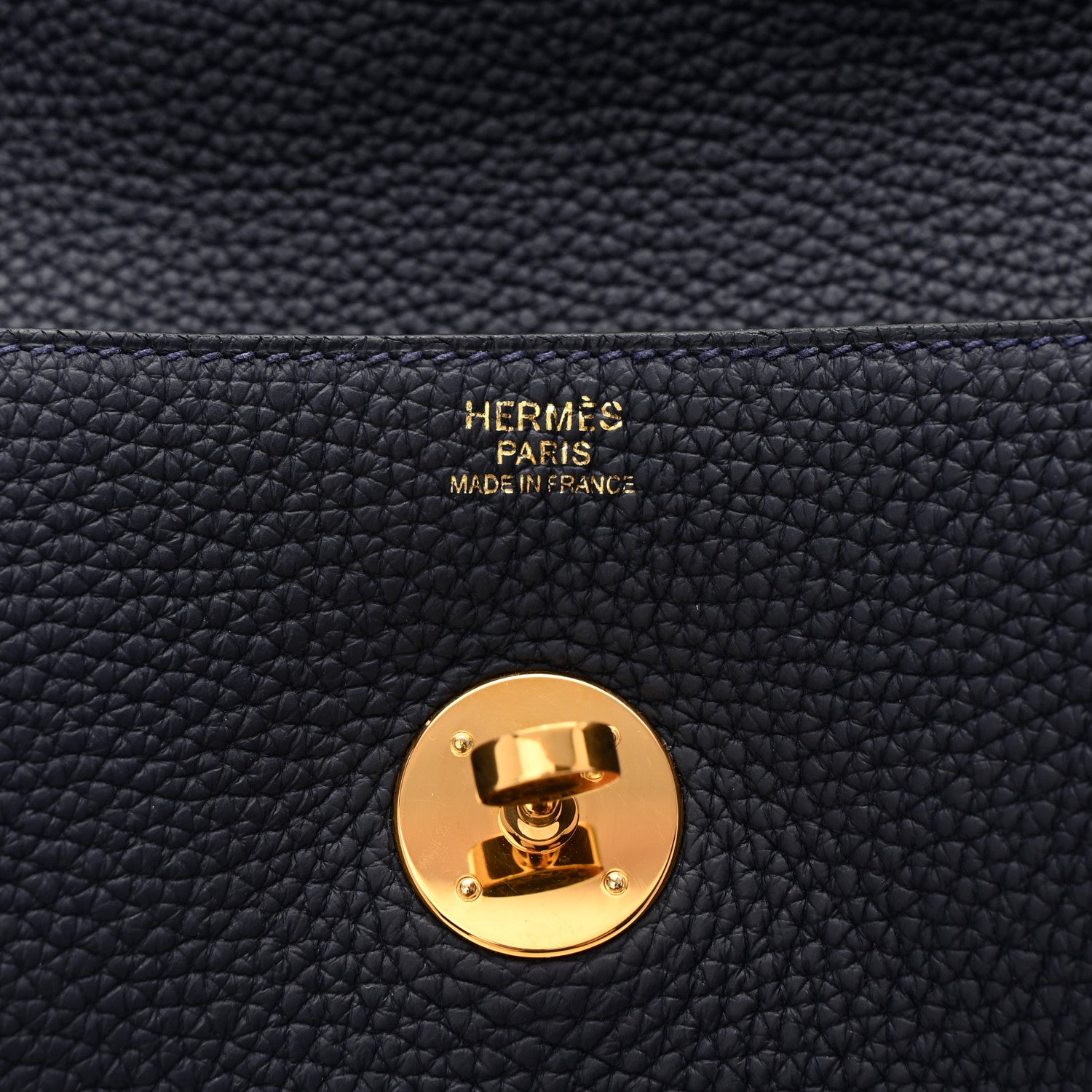 Hermes Taurillon Clemence Lindy 30 Bleu Nuit 6 of 11