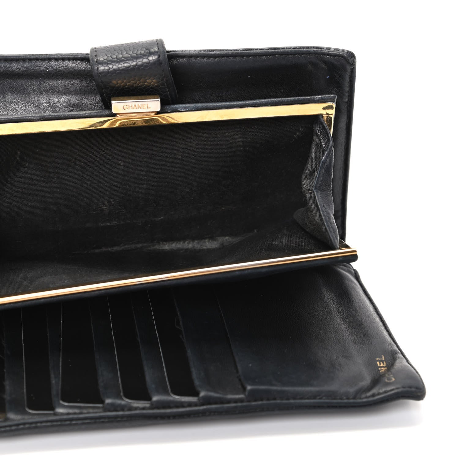Chanel Caviar Timeless CC French Wallet Black 6 of 11