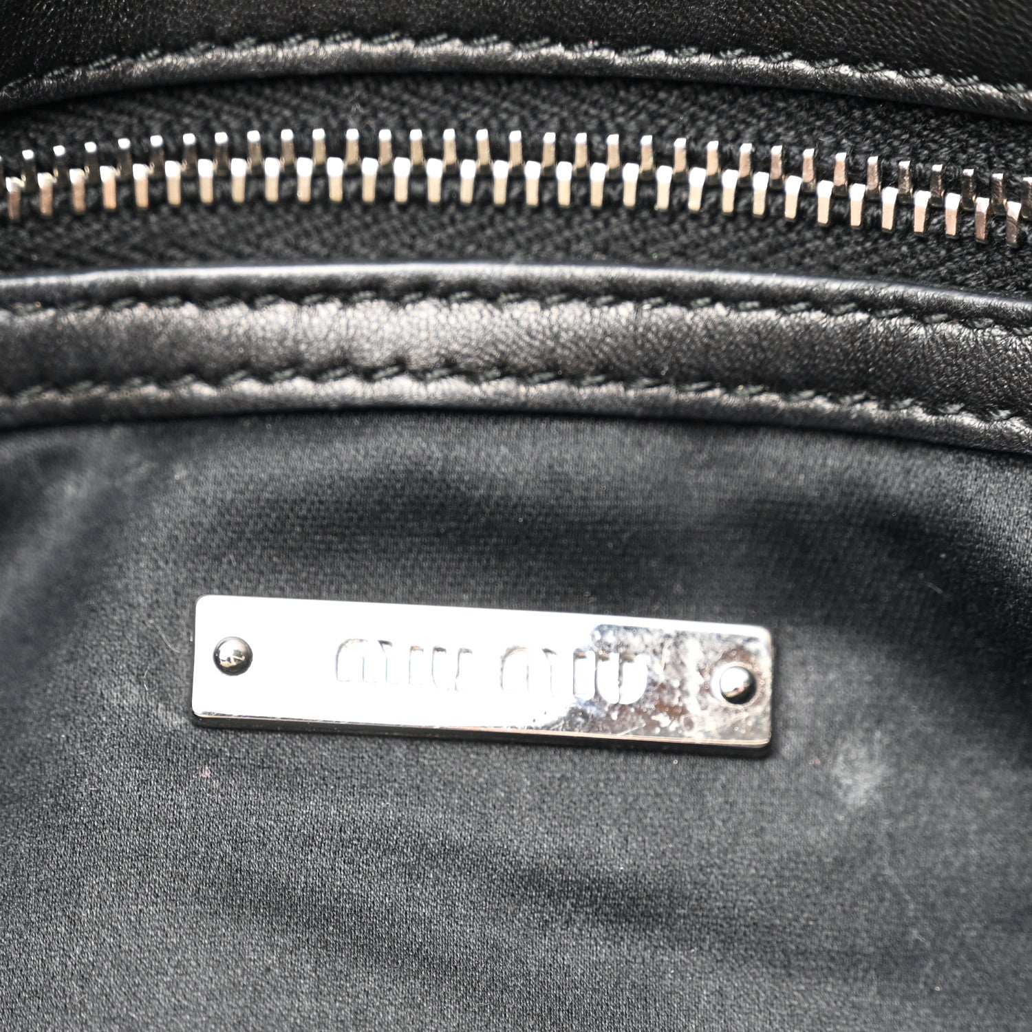 Miu Miu Nappa Matelasse Crystal Flap Clutch Black 6 of 10
